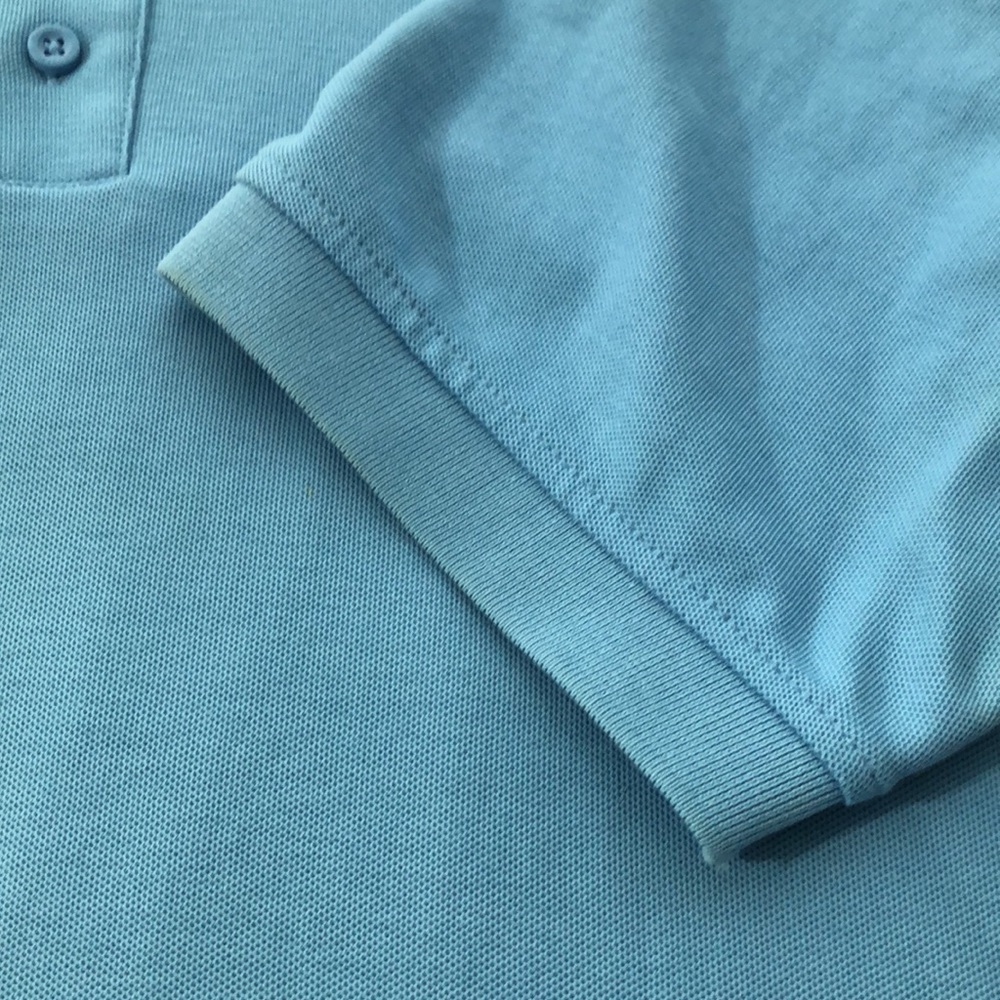 NORDSTROM NEW Blue Short Sleeve 100% Cotton Collared Polo Shirt Men’s Large NWOT - Picture 8 of 14